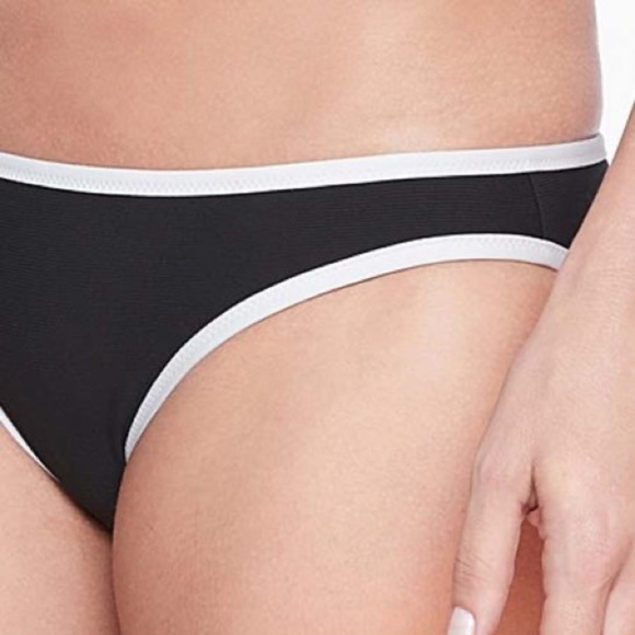 NWT Athleta Black Ribbed Bikini Bottom - Picture 3 of 10